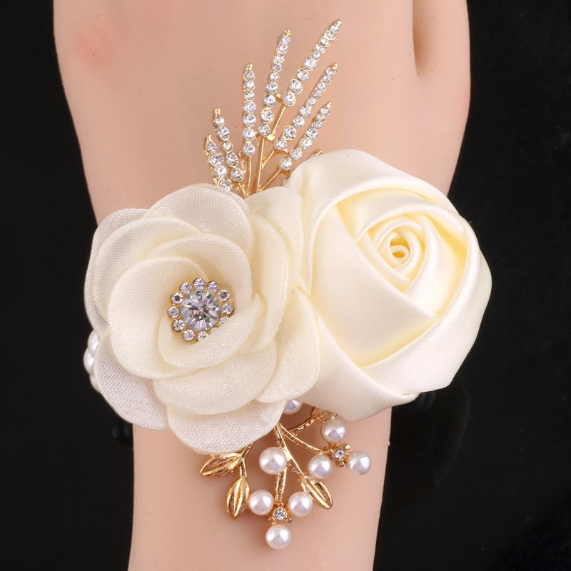 Supply Of Bride And Groom Wedding Corsage Wrist Flower Suit Diy Wedding Dress Accessories Manufacturers Xh925 - Image 2